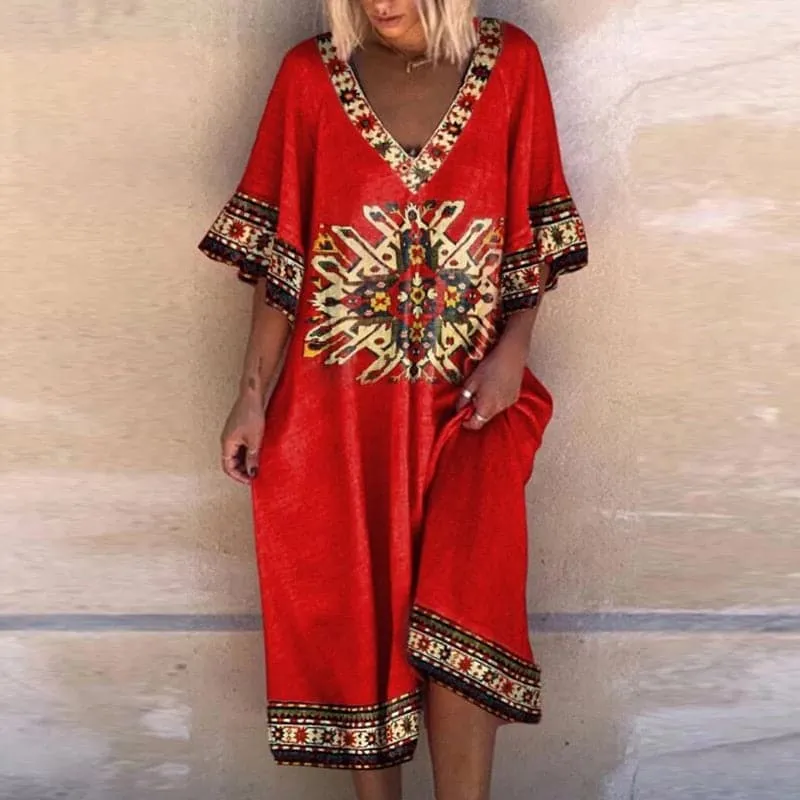 Hanya - Elegante Abito Designer con Scollo a V