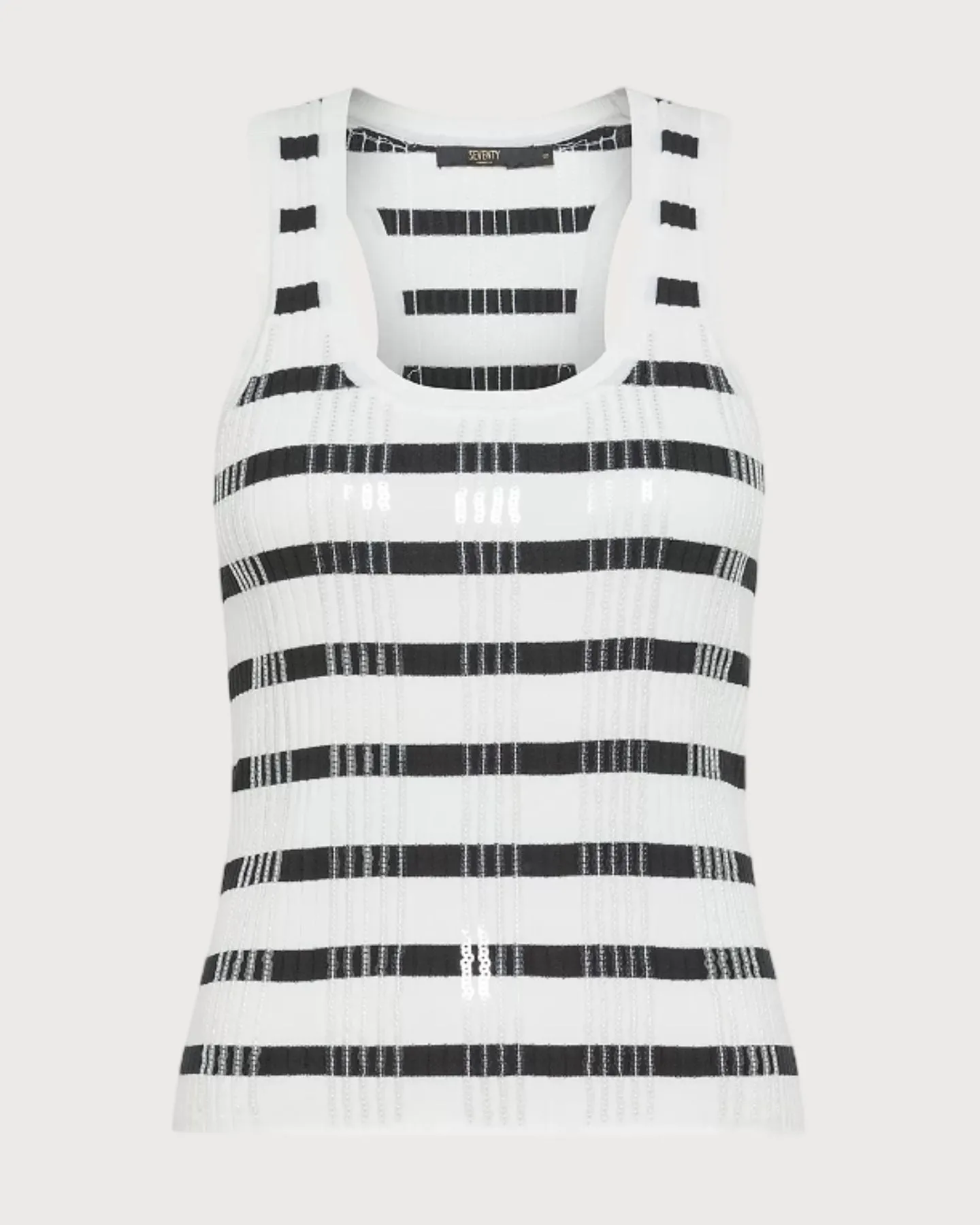 Seventy Top a costine con paillettes