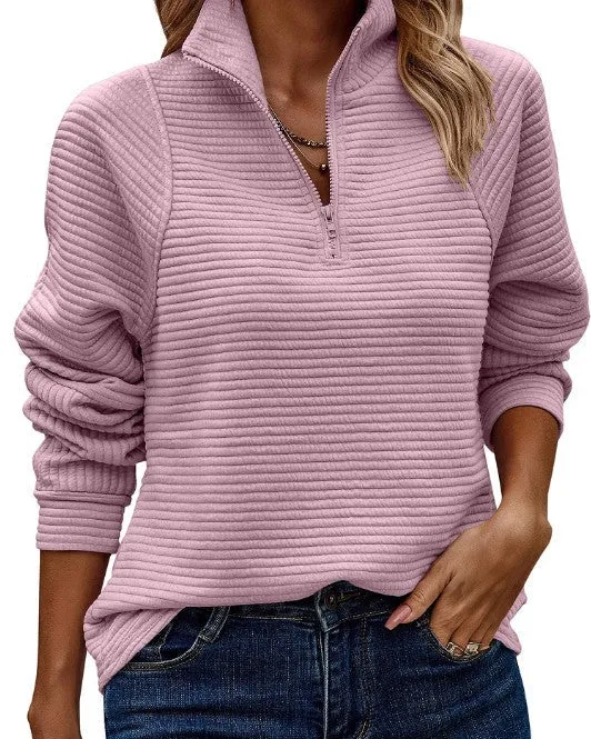 Zinnia - Maglione a coste con zip per donne