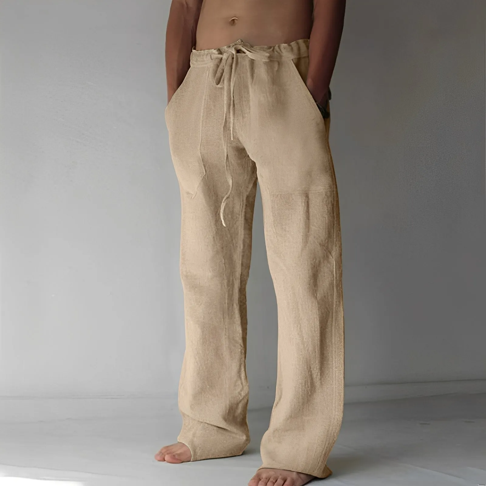 Wilmer - Pantaloni casual in lino per uomo