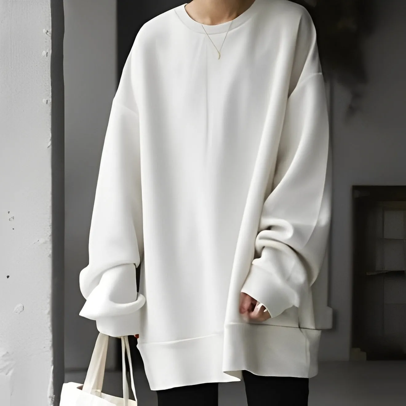 Abegail - Maglione lungo oversize per donne