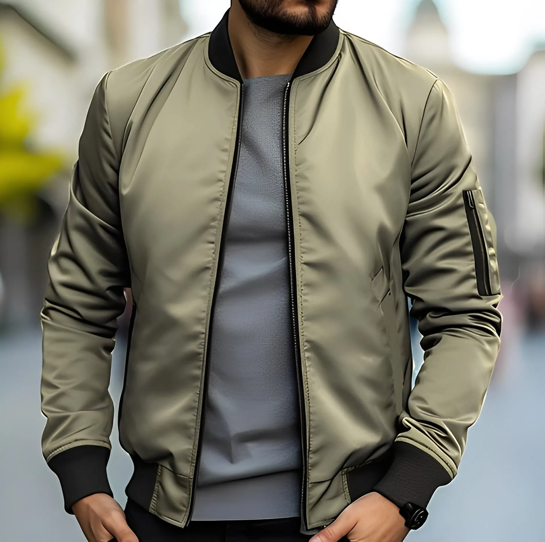 Garret - Elegante bomber aderente per uomo