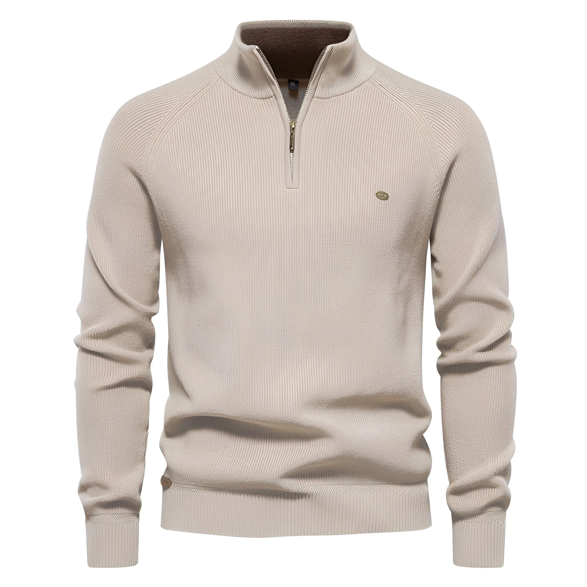 Royston - Maglione casual con zip a un quarto per uomo