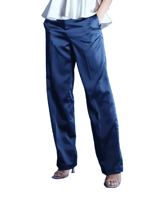 White Wise - Pantalone in raso