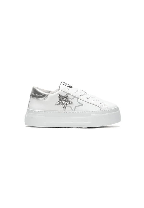 2Star - Sneaker Prime Star Plat Dett. Argento