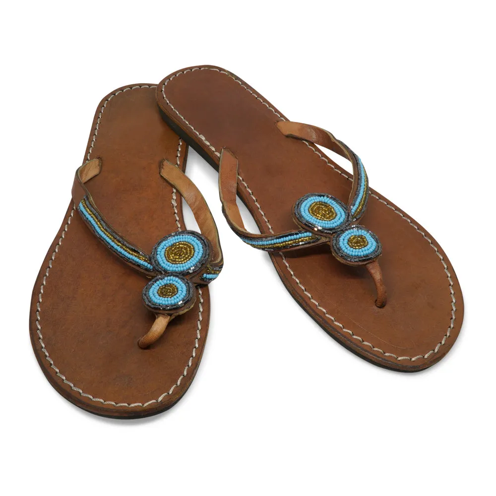 2 ROUNDS TURQUOISE GOLD BLACK WEDGE (EU 36 / US 6)