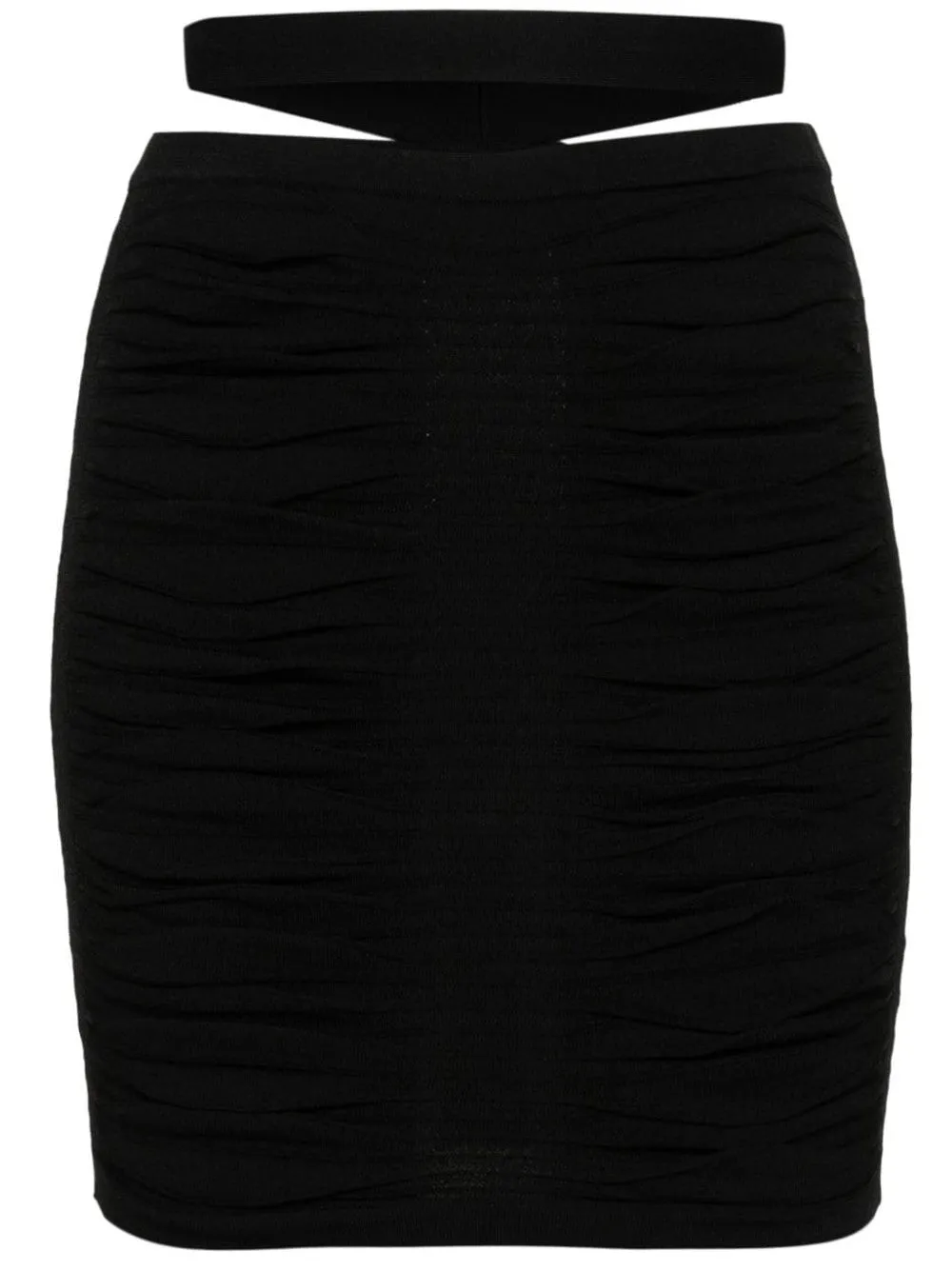 MINIGONNA DRAPPEGGIATA CON ARRICCIATURE