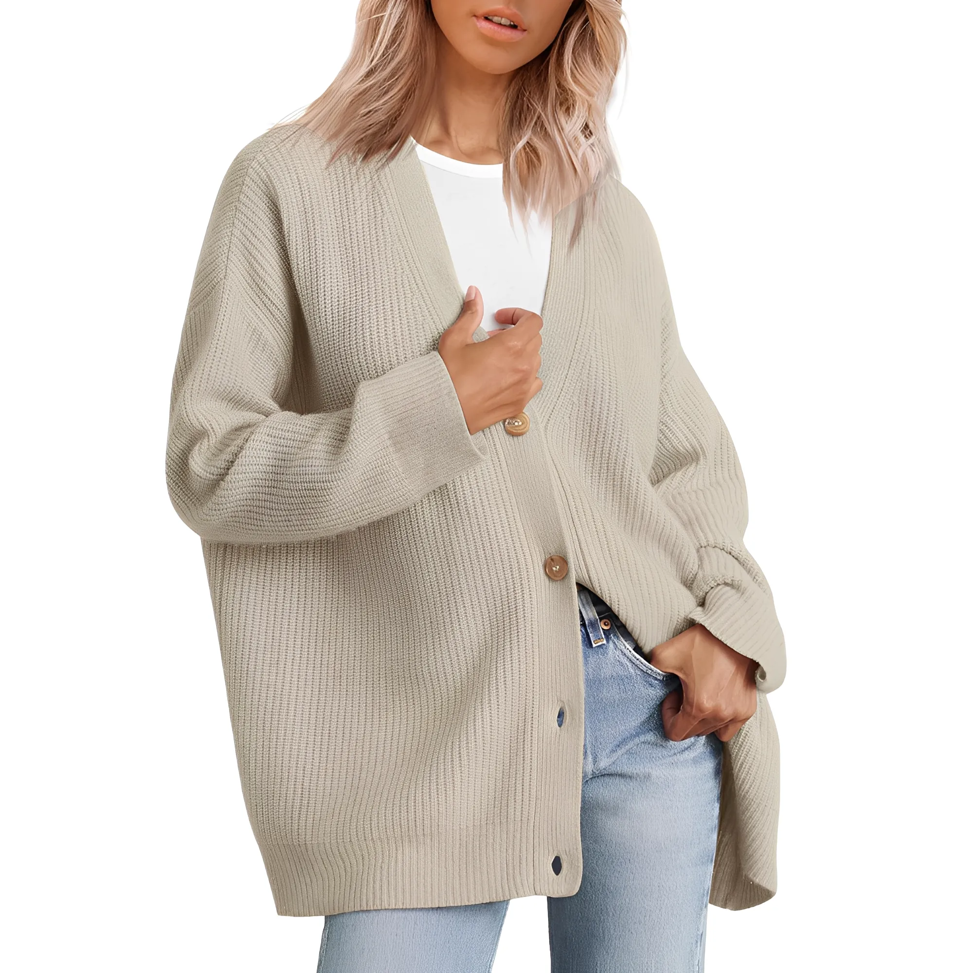 Christal - Cardigan oversize casual per donne