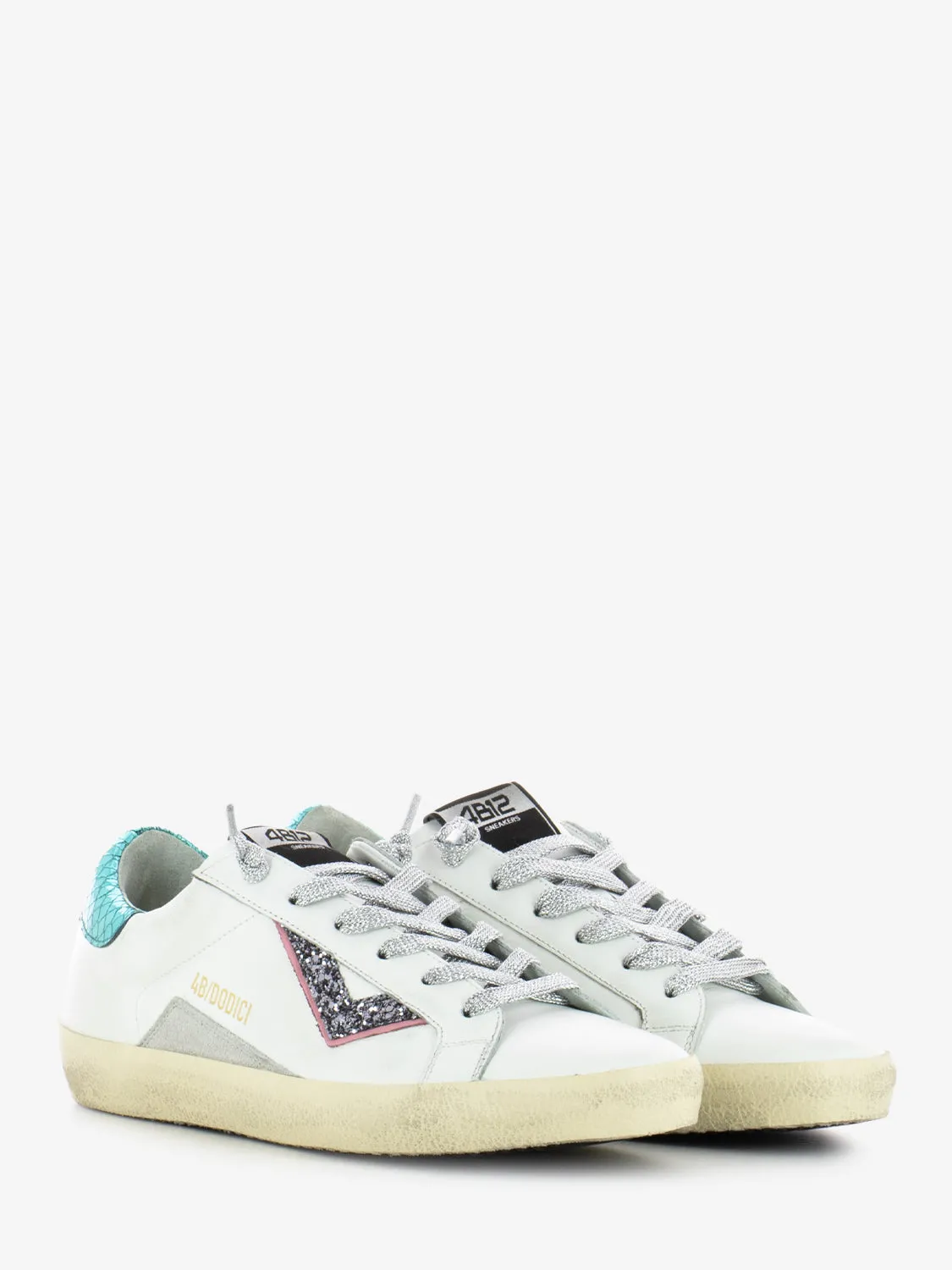 Sneakers suprime bianco / blu / argento