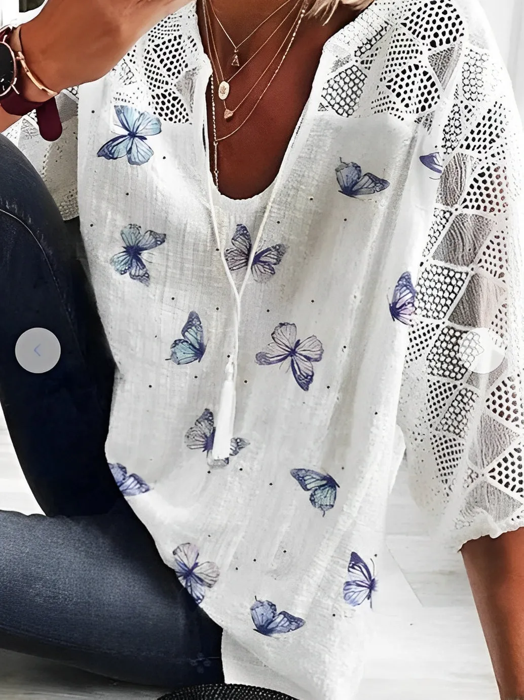 Victoria - Elegante blusa con motivo floreale per donne