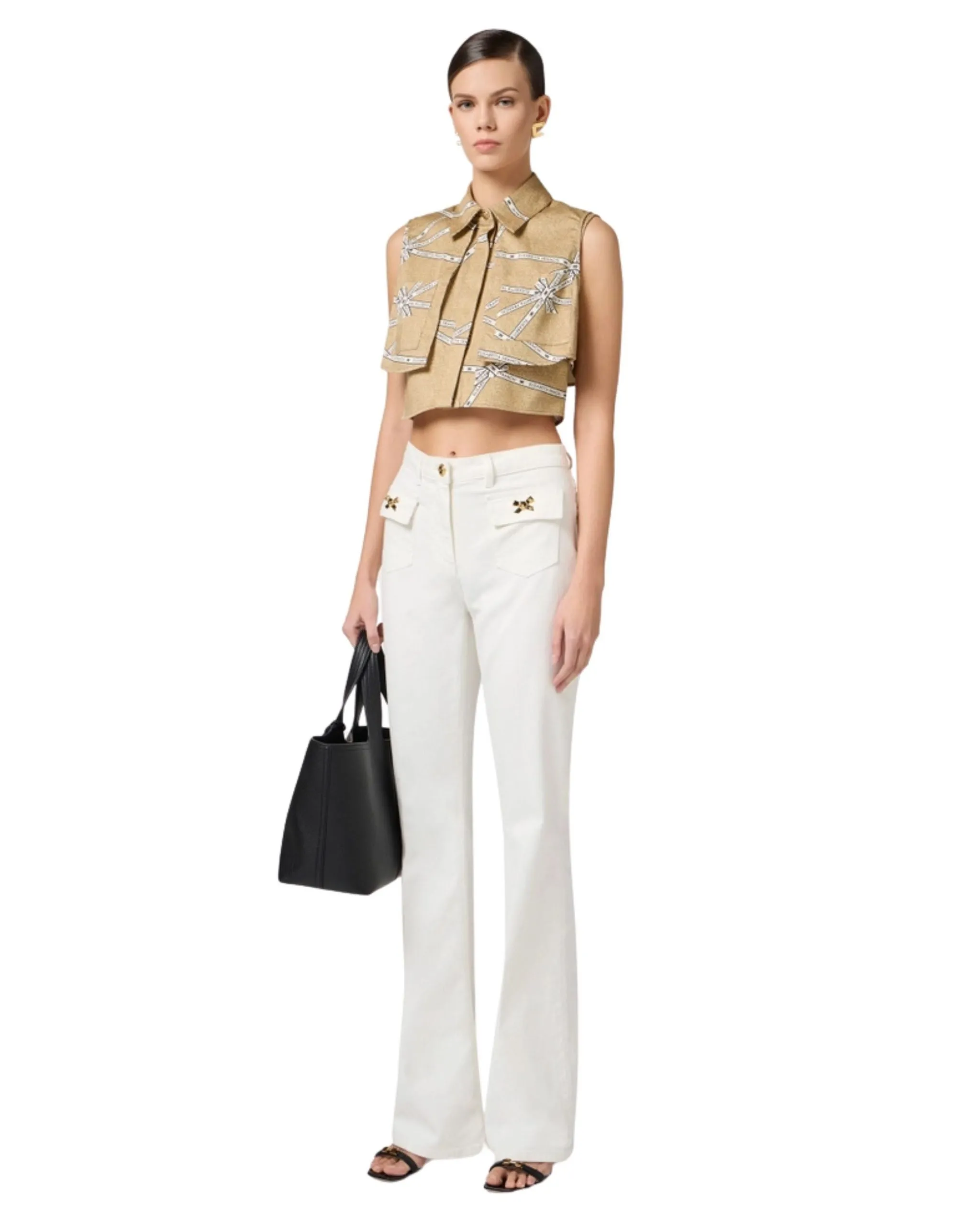 Elisabetta Franchi pantalone in cotone