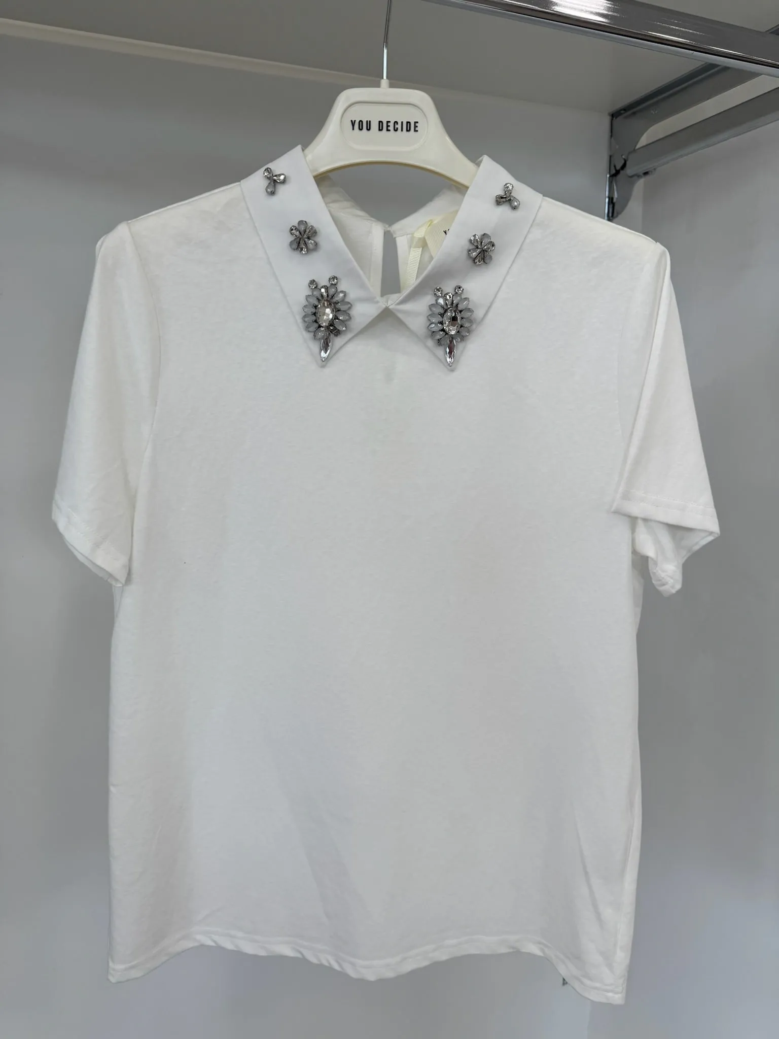 T-shirt collo strass - You Decide