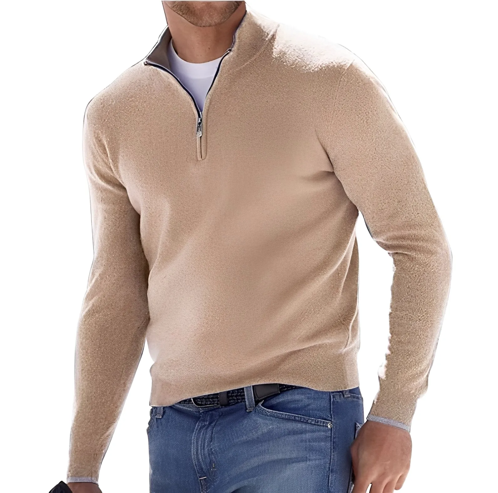 Nash - Maglione casual con zip per uomo
