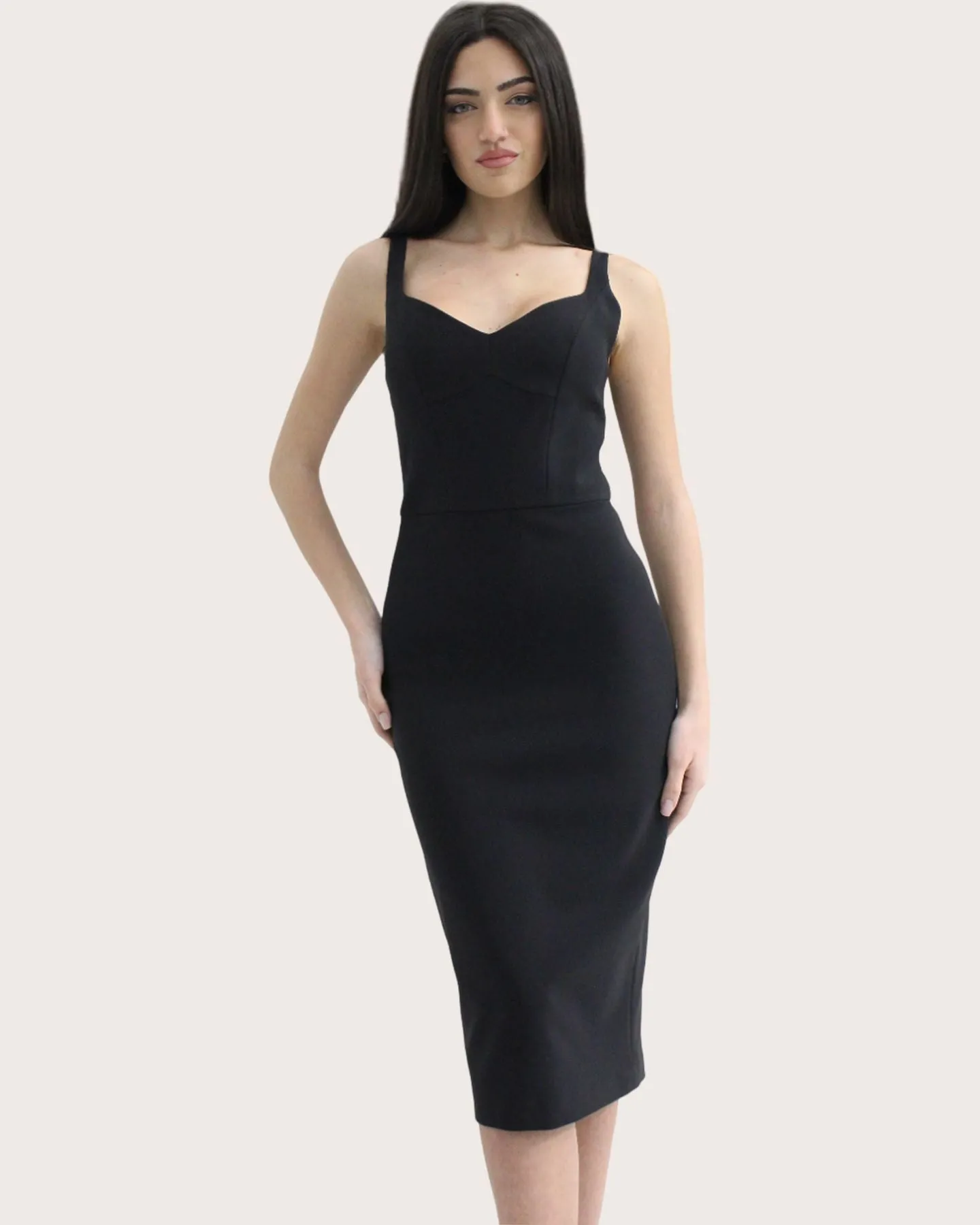 Abito Elisabetta Franchi tubino elegante collo stondato