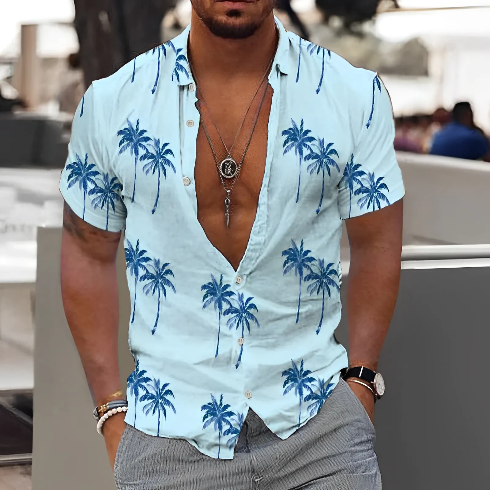 Rowen - Camicia in lino stampata