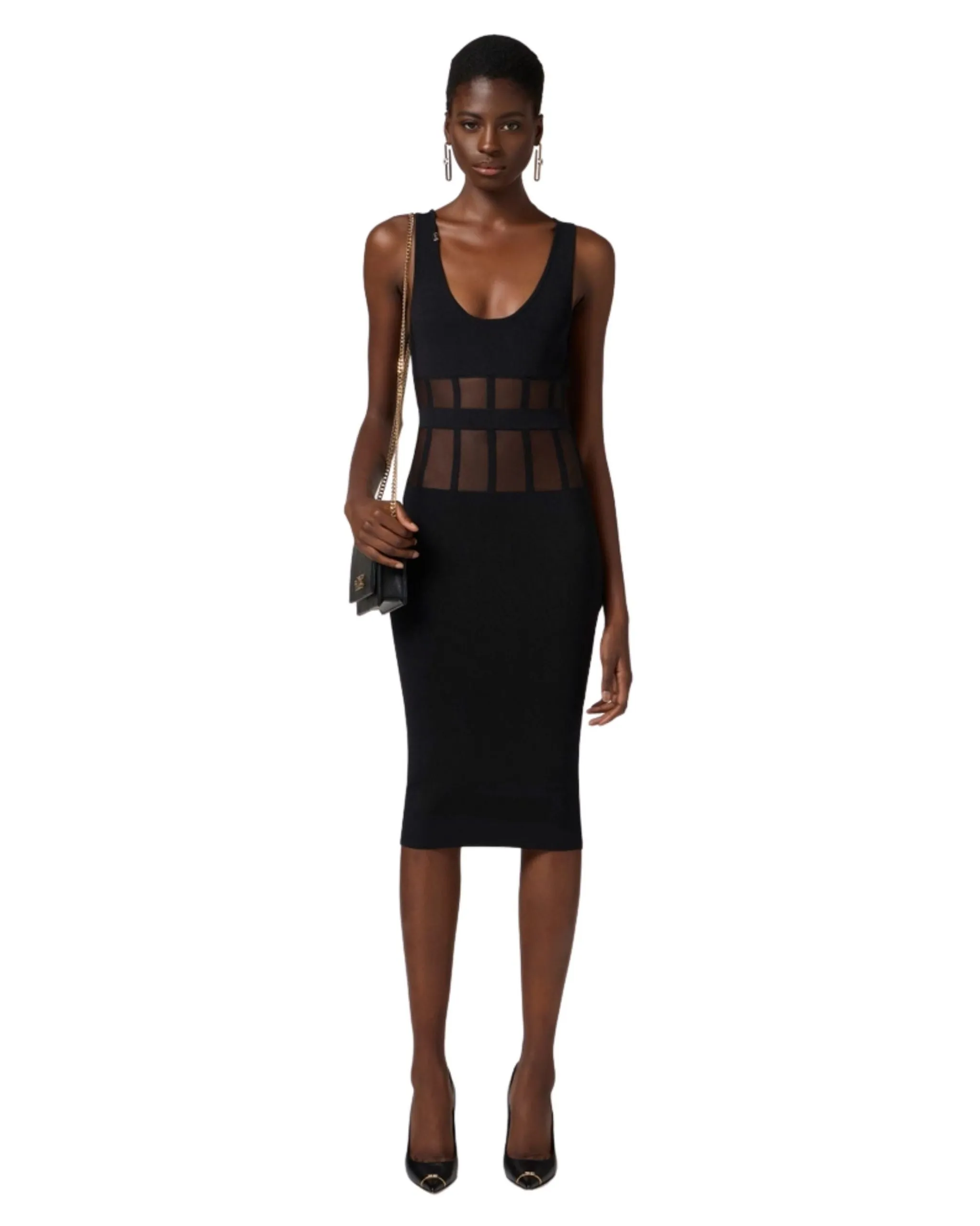 Elisabetta Franchi Abito in maglia effetto corsetto