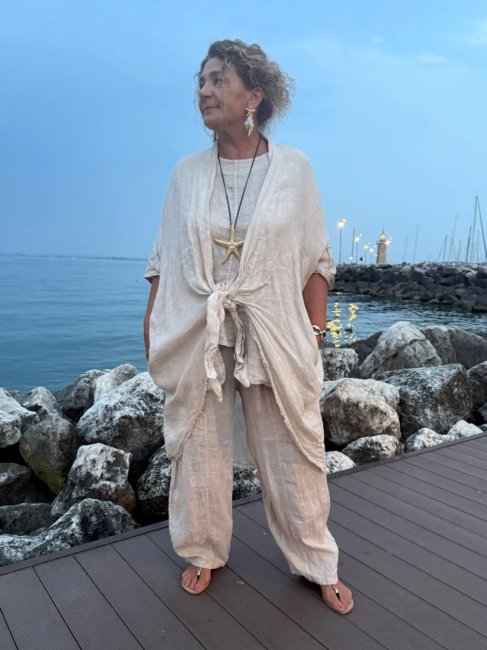 SPOLVERINO NODO SABBIA IN LINO