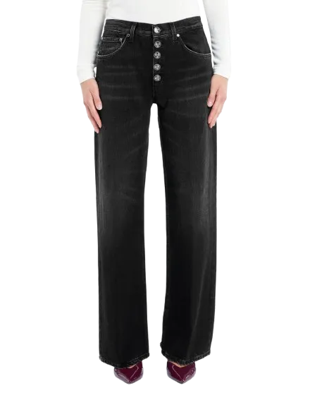 Dondup - Jeans Jacklyn wide leg in denim fisso responsabile