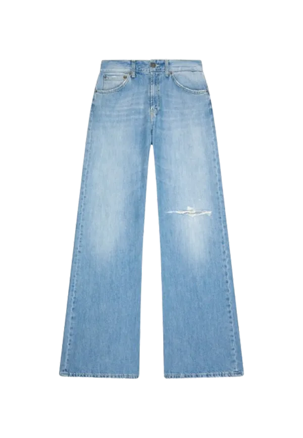 Dondup - Jeans Amber wide leg in denim fisso riciclato