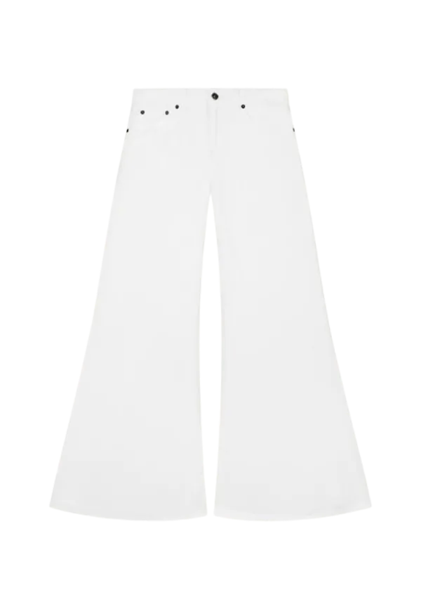 Dondup - Jeans Marlen wide leg in bull fisso cotone e lyocell