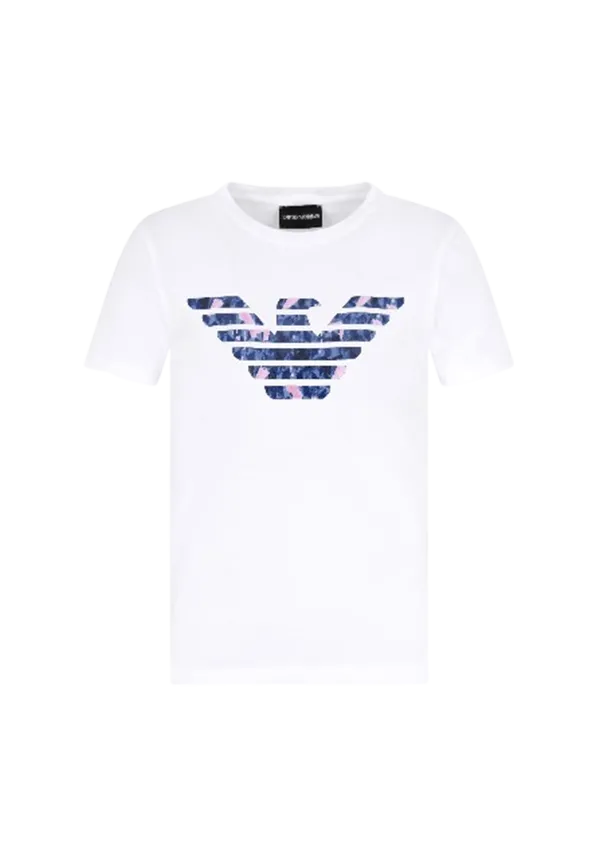 Giorgio Armani - T-shirt slim fit in jersey stretch con maxi aquila pattern ASV