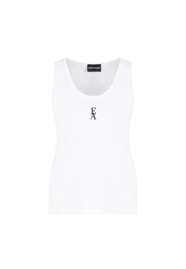 Giorgio Armani - Top in jersey di cotone stretch con logo