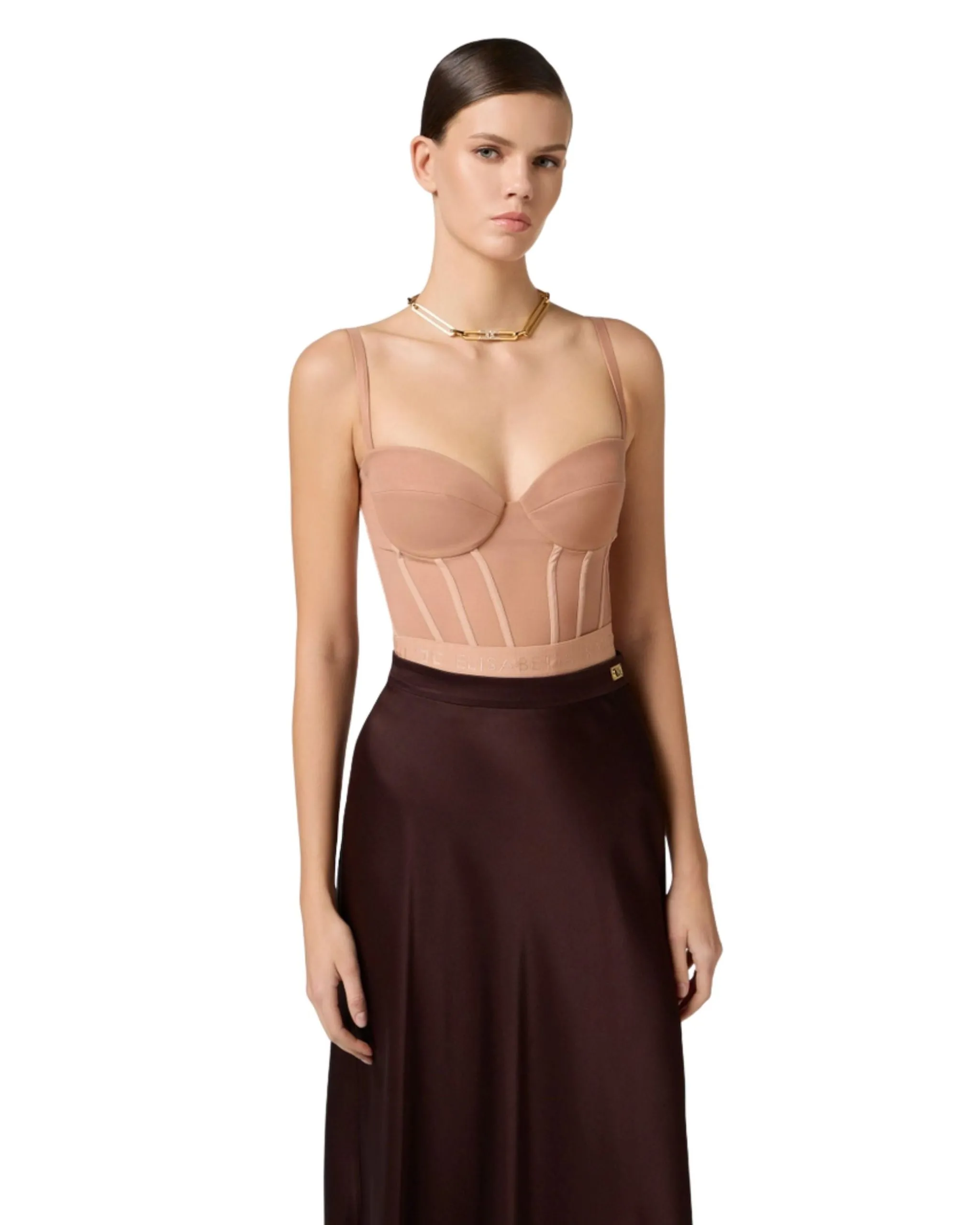 Elisabetta Franchi Body Lingerie Nude