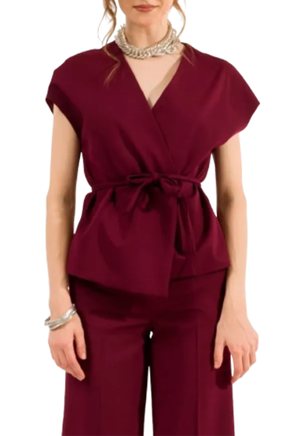 Kontatto - Gilet Kimono Incrocio Cintura