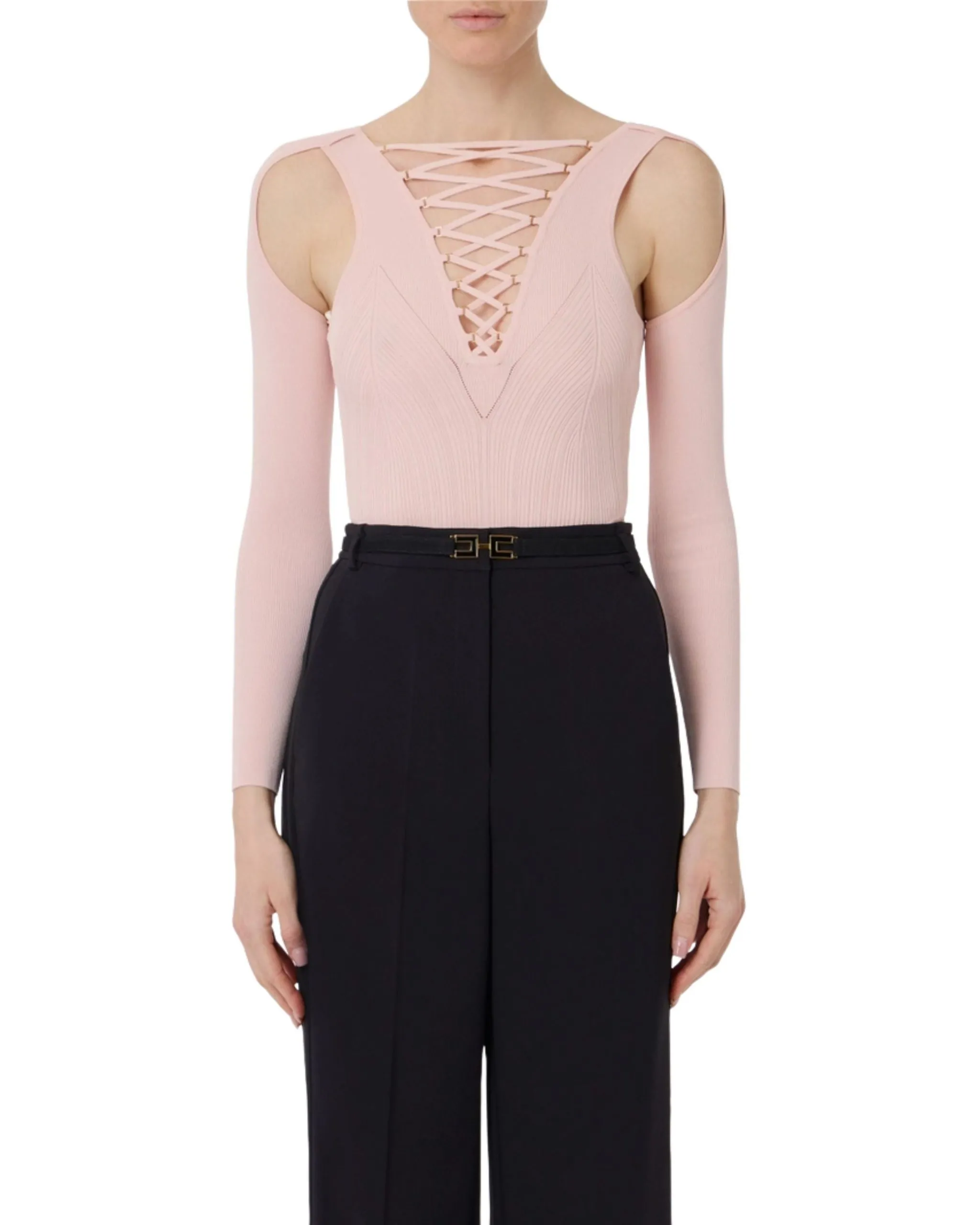 Elisabetta Franchi maglia body sgambata