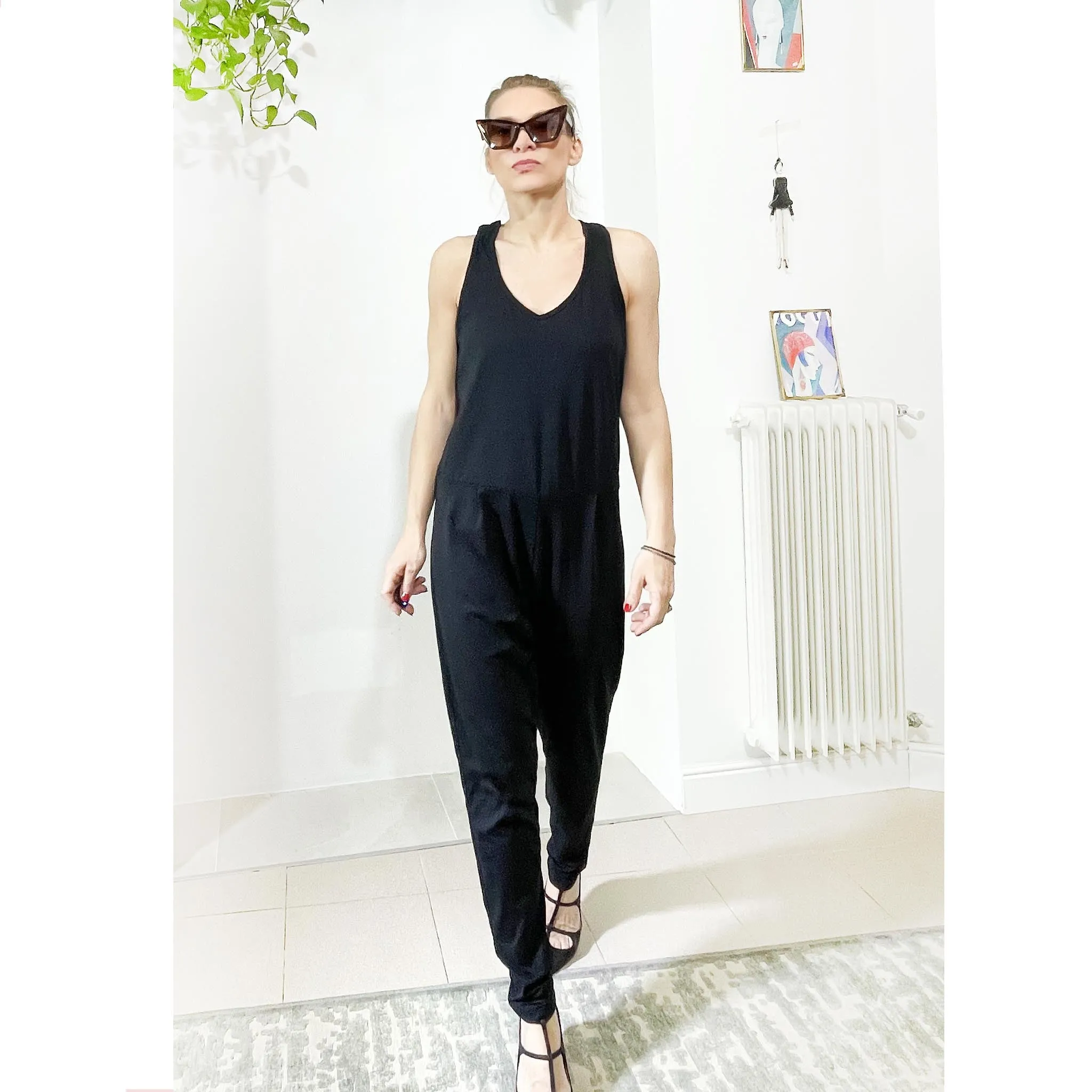 IVETTE - Tuta jersey cotone - jumpsuit