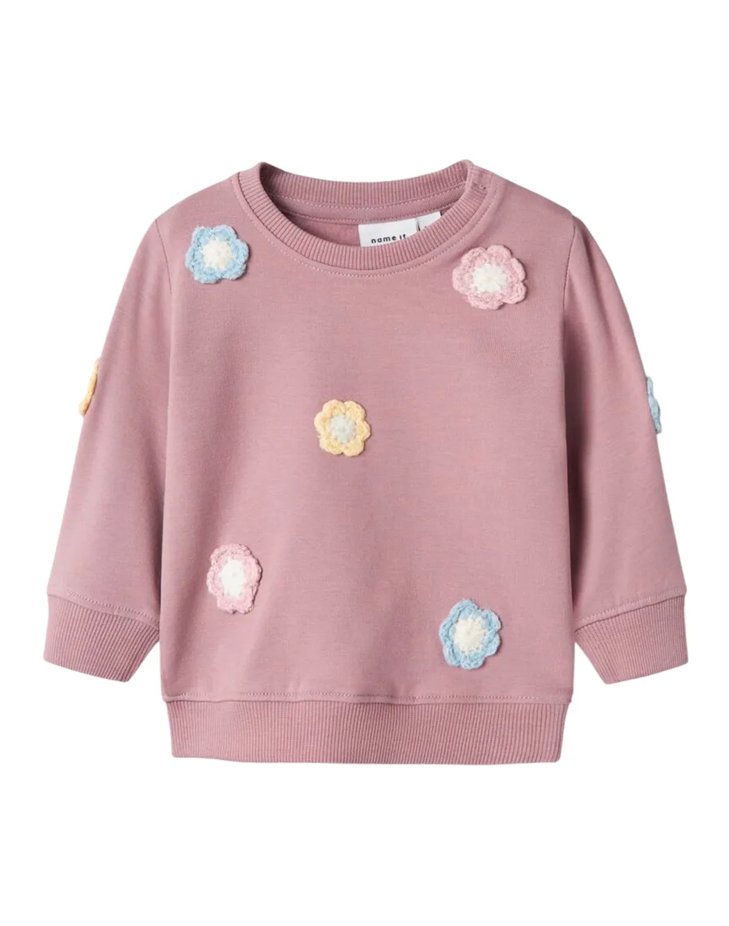 FELPA CON FIORI RICAMATI