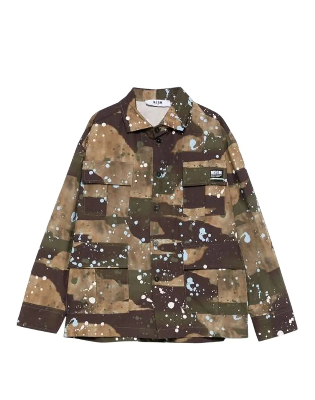 CAMICIA CON STAMPA CAMOUFLAGE