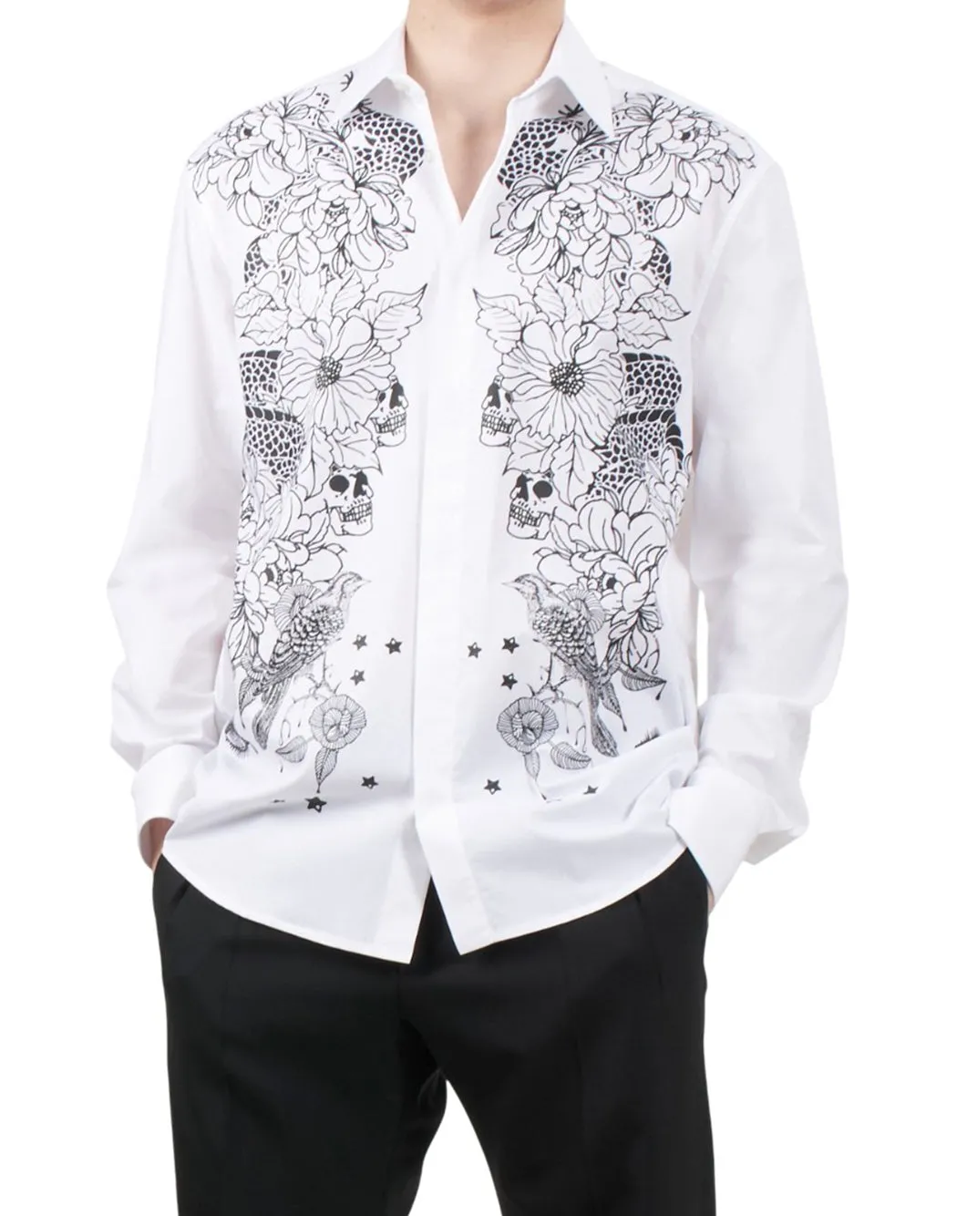 CAMICIA CON STAMPA FLOREALE