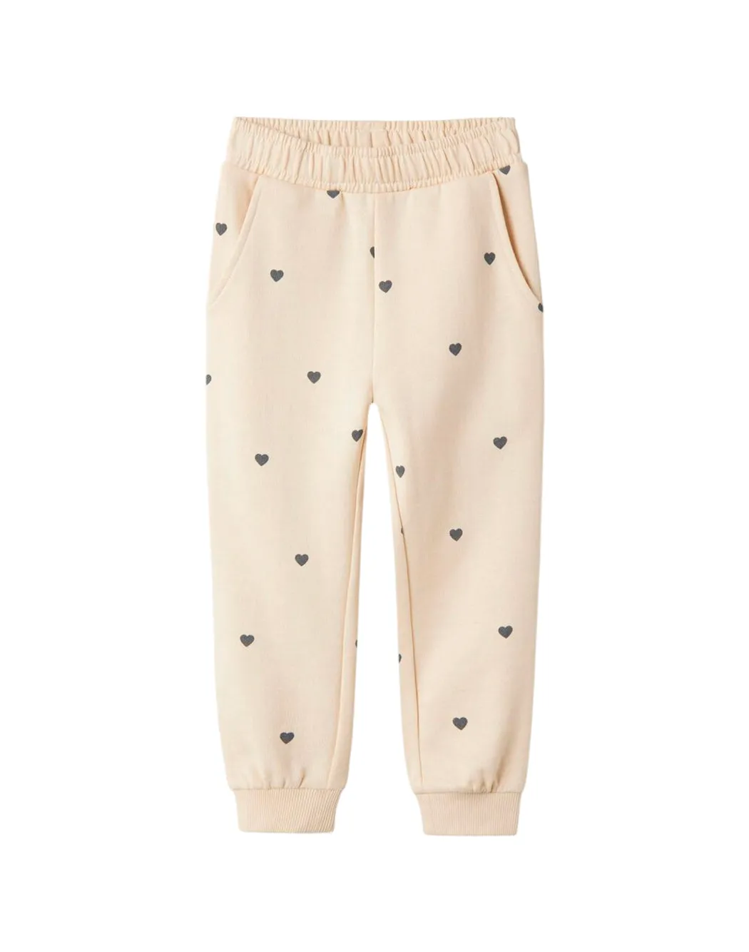 PANTALONE FELPATO CON CUORICINI