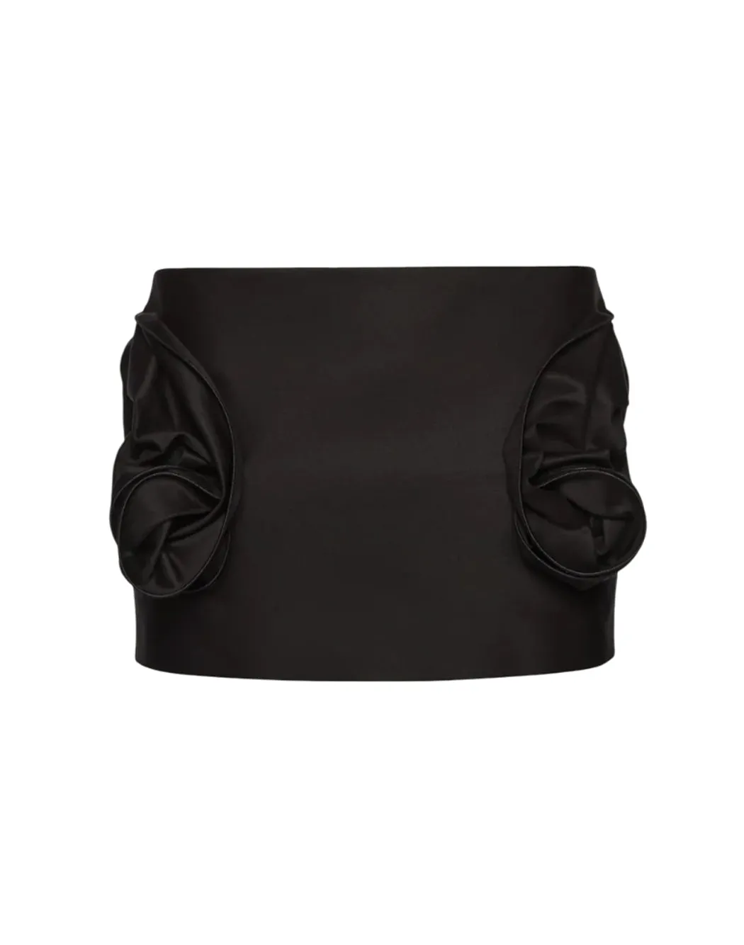 MINIGONNA CON DETTAGLIO ROSE SUI LATI