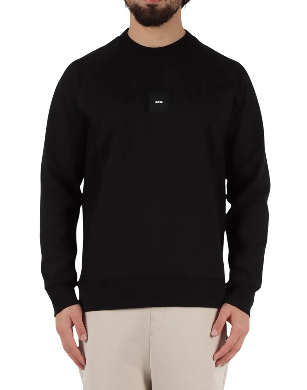 FELPA CON LOGO A CONTRASTO