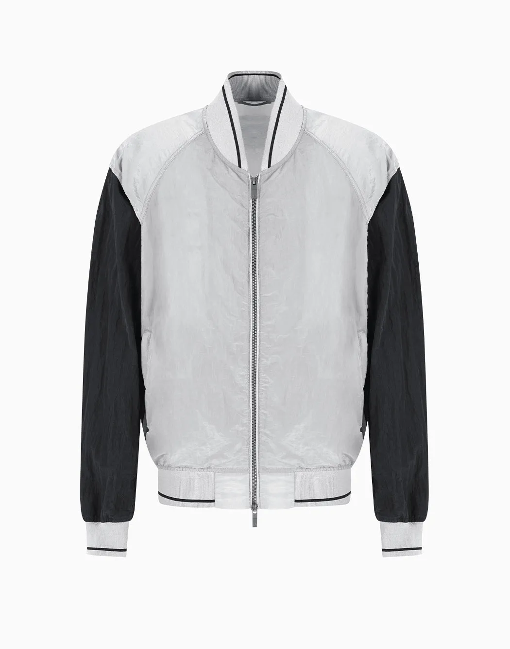 BOMBER CON MANICHE A CONTRASTO