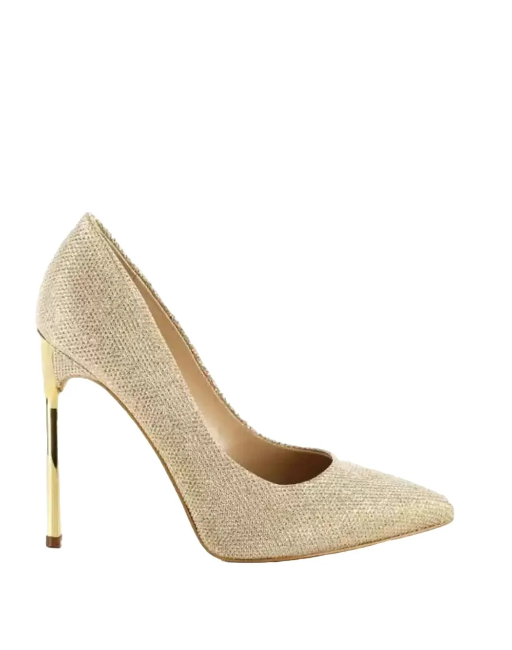 SCARPE CON STIELETTO COLOR ORO