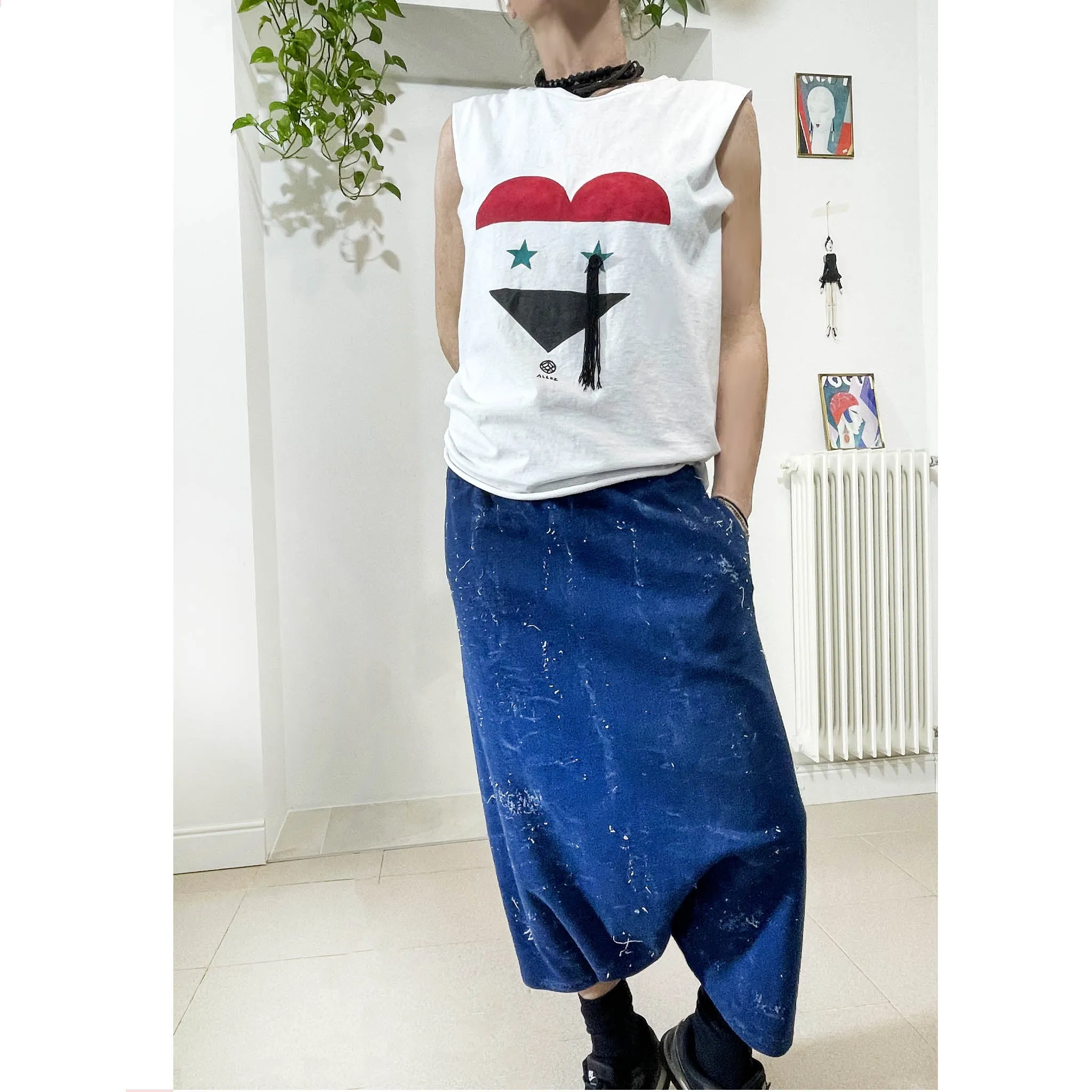 MALEK HEARTS - T-shirt smanicata con stampa