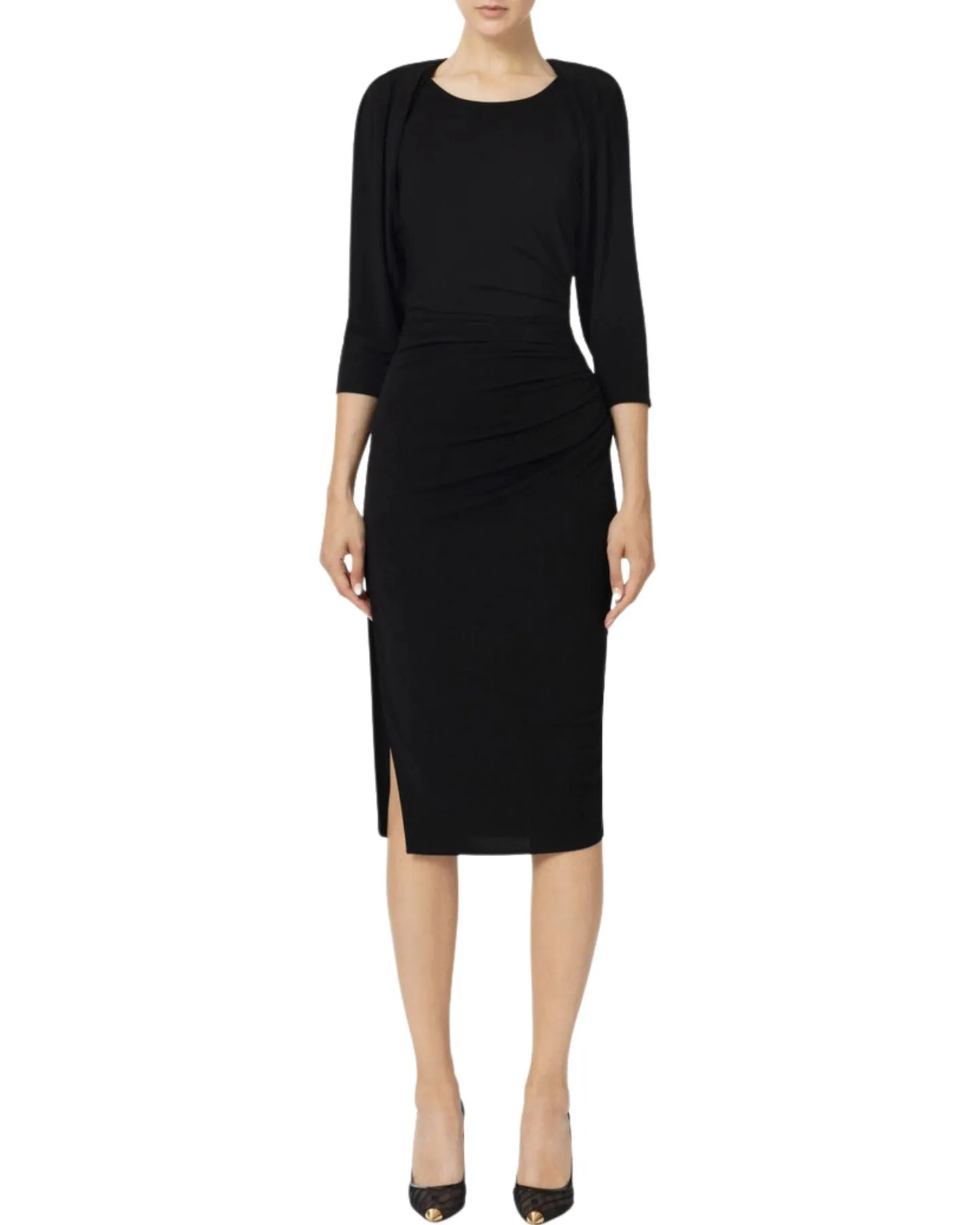 Abito Elisabetta Franchi elegante in jersey con spacco