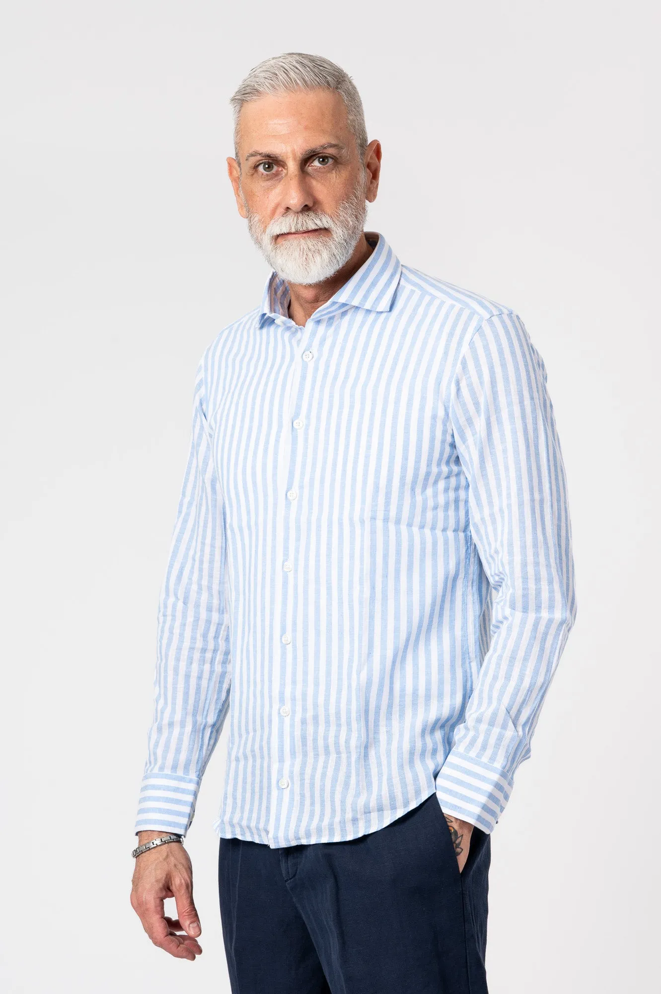 Bastoncino Bianco-azzurro Uomo