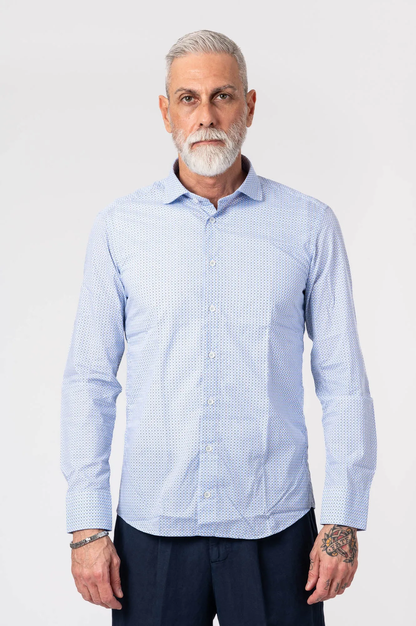 Bastoncino Bianco-azzurro Uomo