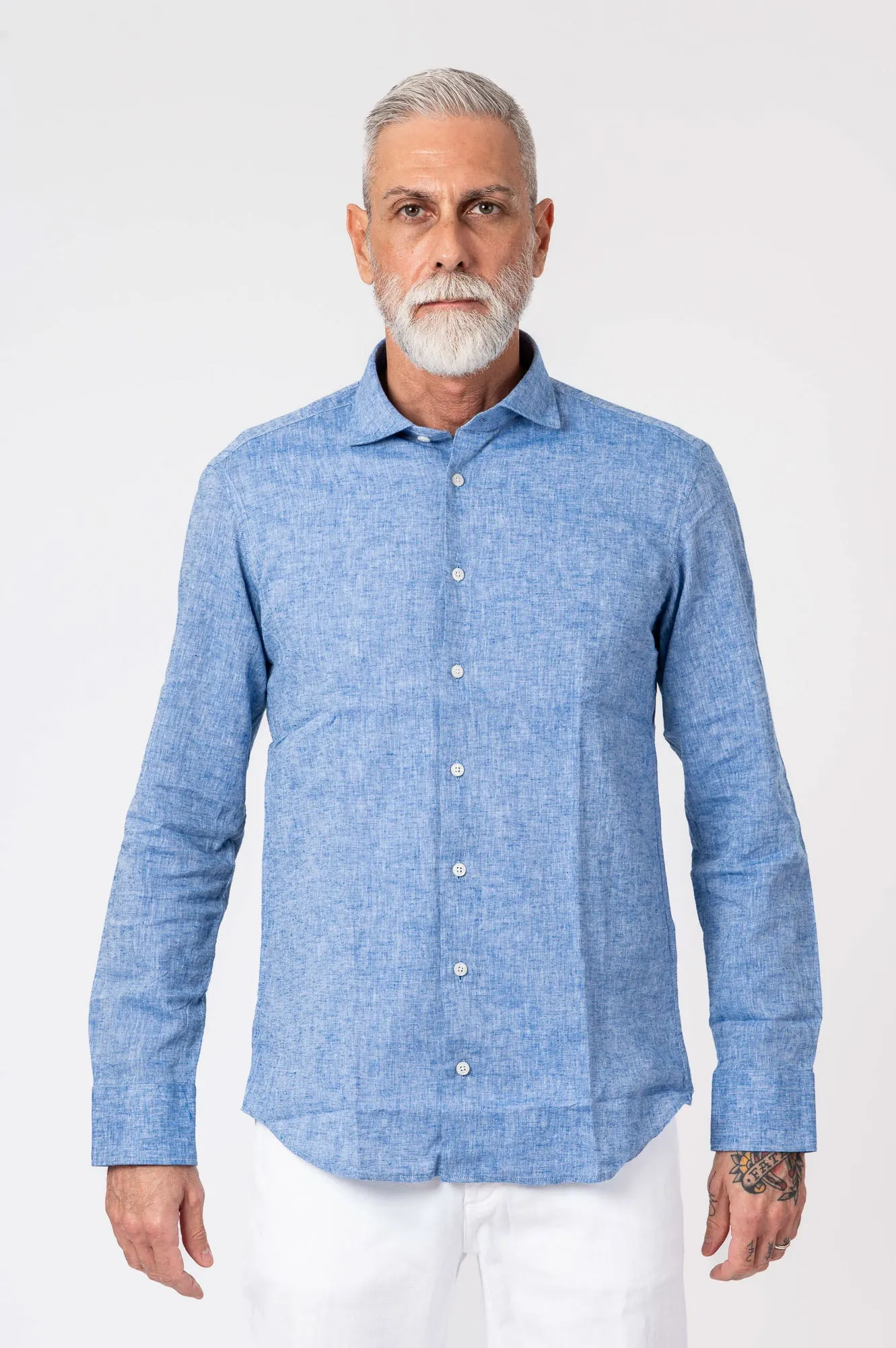 Bastoncino Blu Lavato Uomo