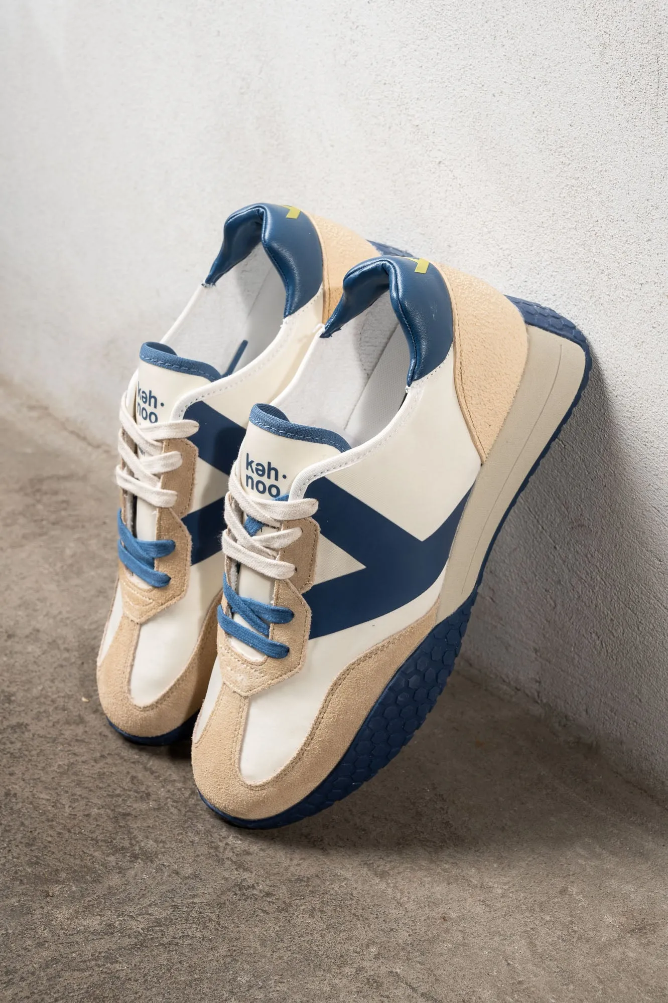 Kehnoo Beige-blu Uomo