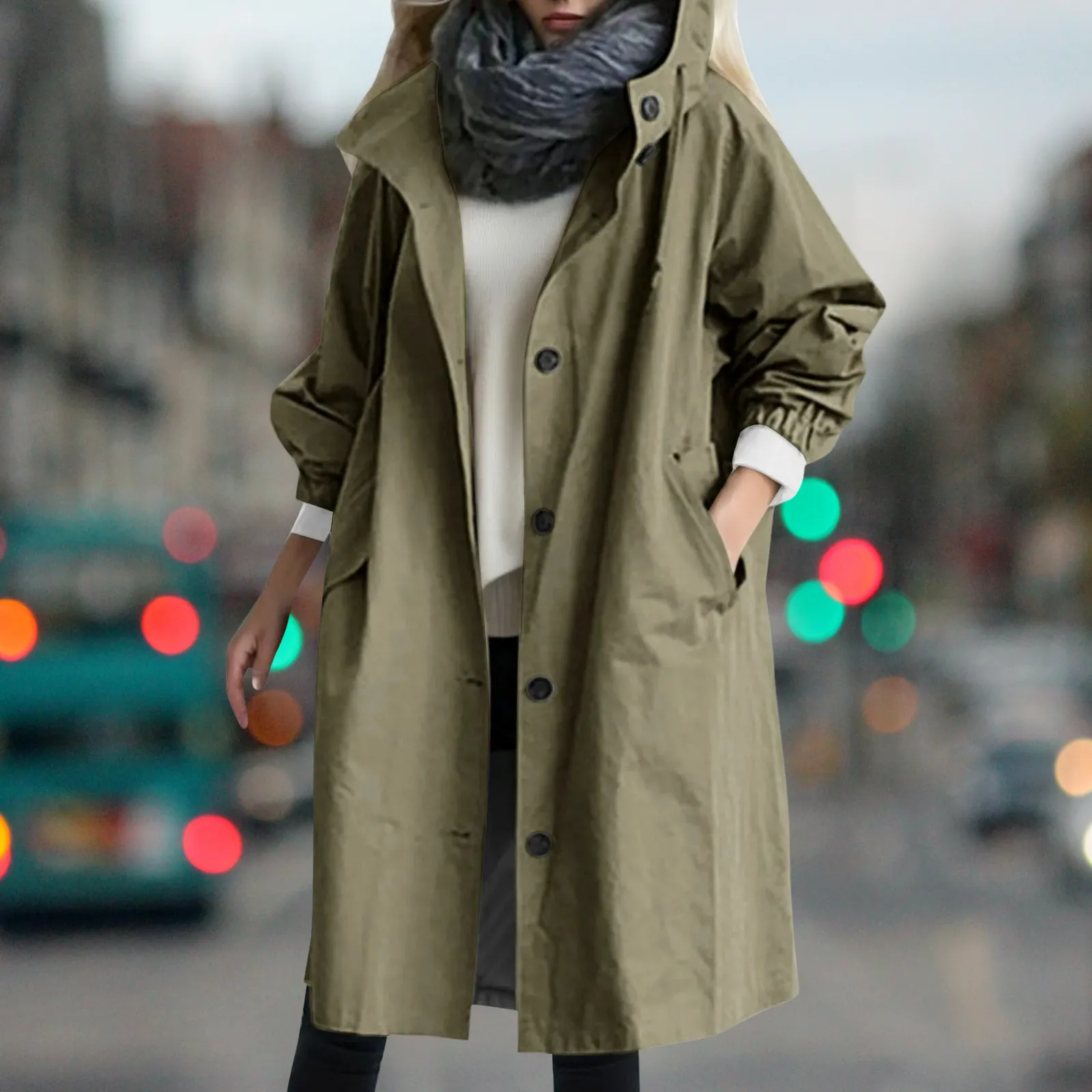 Bethany - Trench-coat impermeabile e caldo