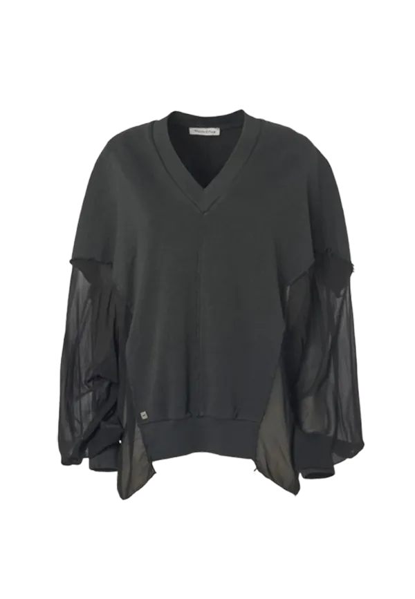 Manila Grace - Felpa Scollo a V