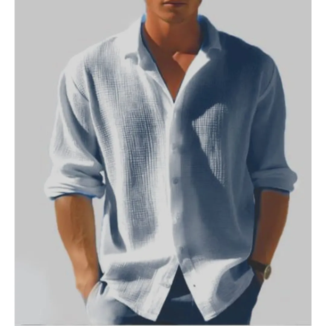 Kelvin - Camicia Estiva Uomo Bottoni Leggera