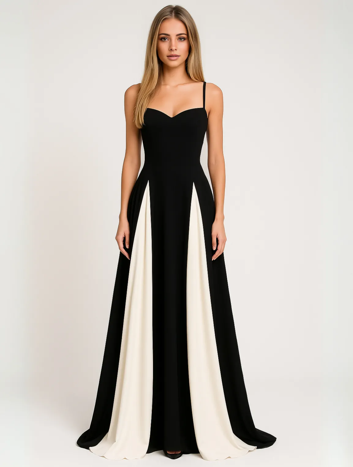 Hadas - Portofino Abito Elegante con Pannello a Contrasto