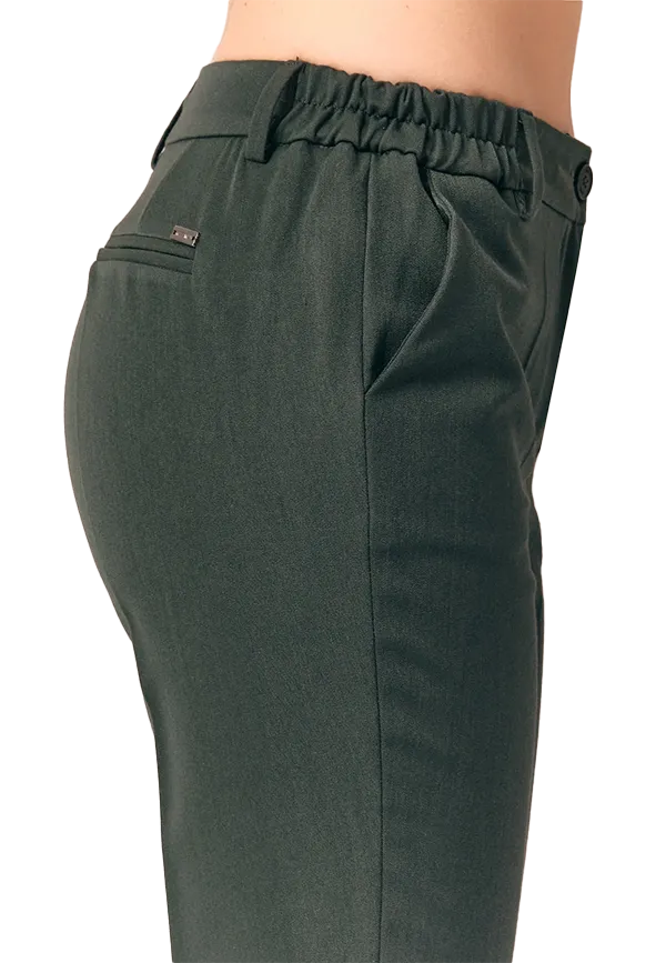 White Wise - Pantalone con Spacchetto in Manolana