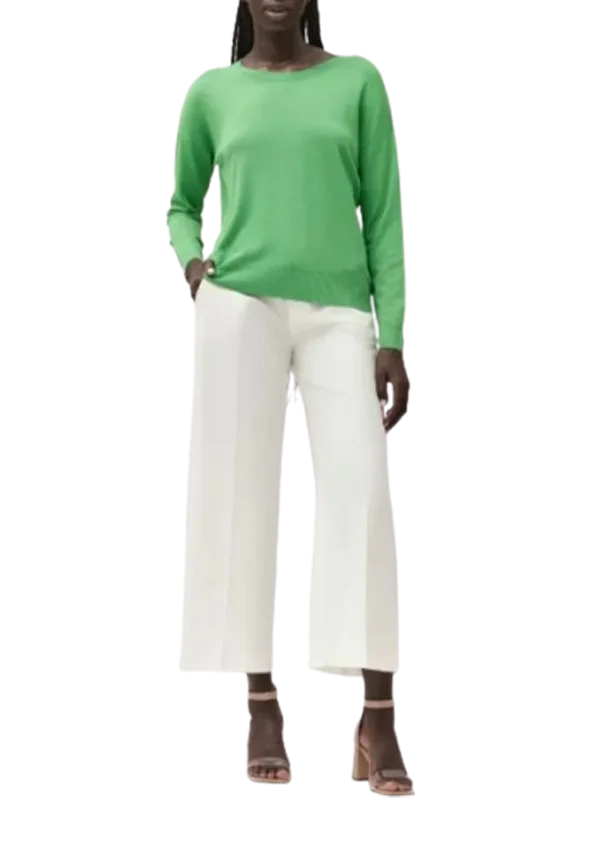 White Wise - Maglia Girocollo Over in Viscosa